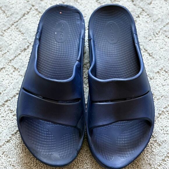 OOFOS OOahh Unisex Slide Sandals Blue 11 Casual Summer - Picture 1 of 5